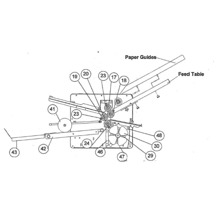 1217A S/N 31450-34601 Paper Guide /Feed Table
