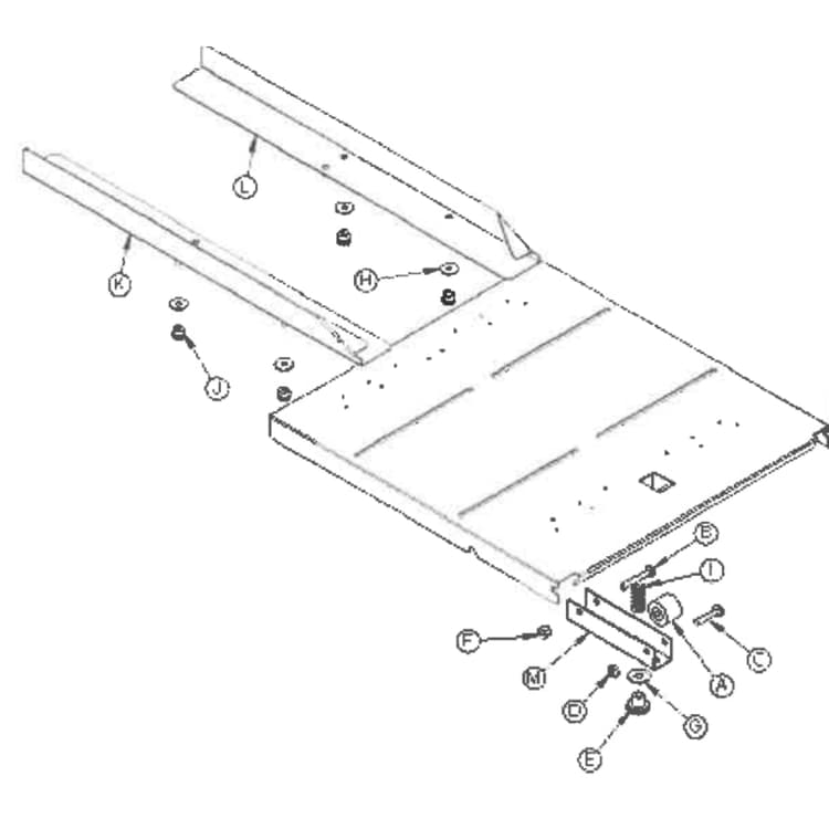 1217A S/N 34602-49999 W-A121768 Feed Table
