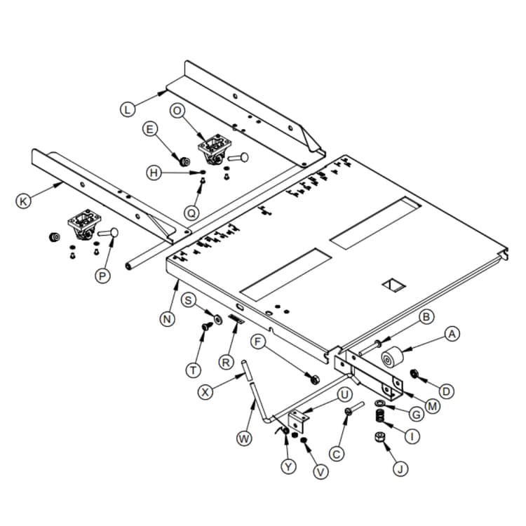 1217A S/N 50000 and Up Feed Table